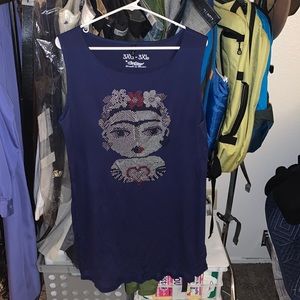 Ay güey tunic top women’s size 3XL Frida stoned details